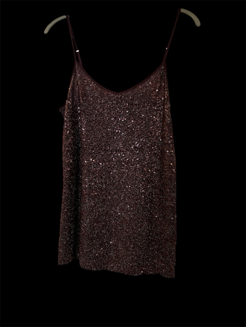 SEXY BURGUNDY SEQUIN TOP- NWT